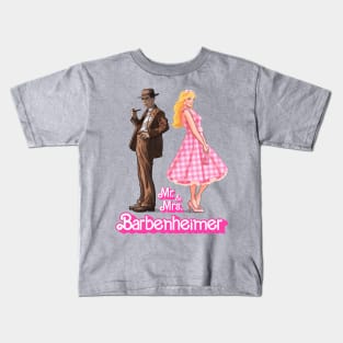 Mr. & Mrs. Barbenheimer fanart(V2) Kids T-Shirt